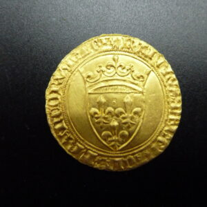 *** VENDU *** Ecu d’or à la couronne de Charles VI SUP 1ère émission de 1388