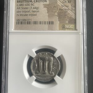 Statère en argent de Crotone en Bruttium datant entre 480 et 430 av. J.C. SUP